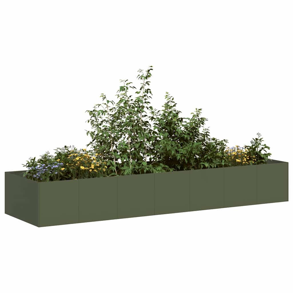 Jardinera Acero Verde Oliva 280x80x40 Cm_1