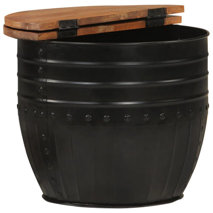 Mesa De Centro De Madera Maciza Reciclada 50x39,5 Cm_1