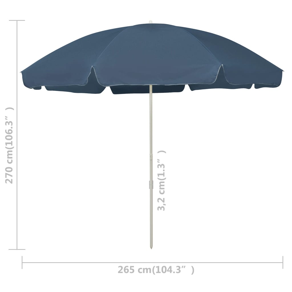 Sombrilla De Playa Azul 300 Cm_4