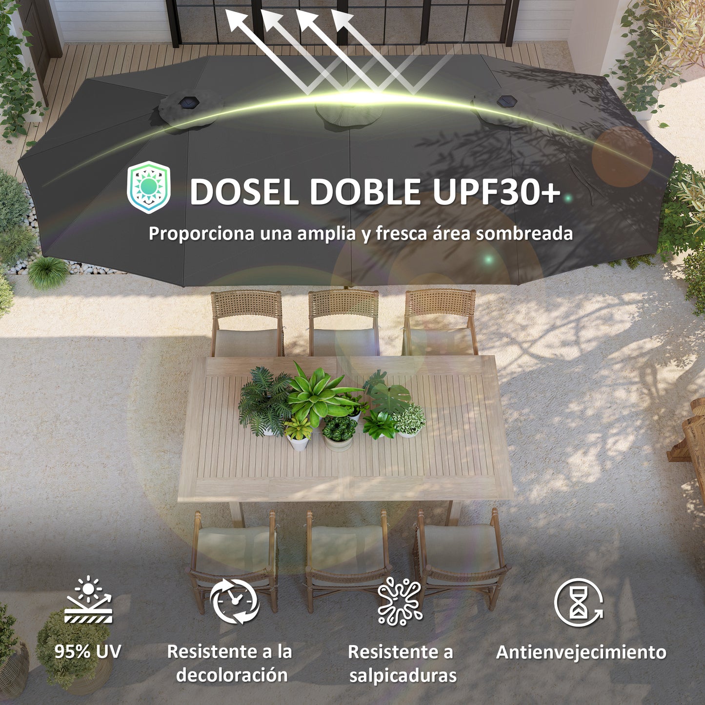 Outsunny Sombrilla Doble 4x2_3