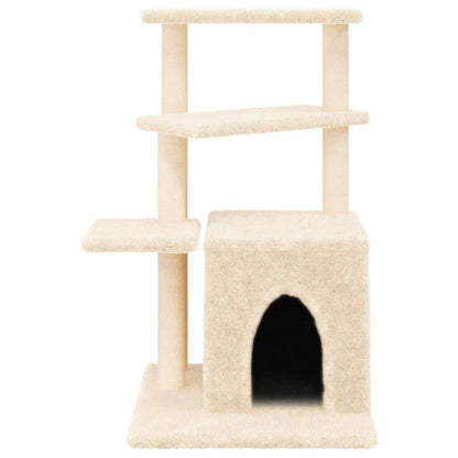 Vidaxl Rascador Para Gatos Con Postes De Sisal Color Crema 83,5 Cm_3