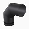 Codo 90º De Acero Inoxidable Para Estufa - Ø 80 Mm - Negro