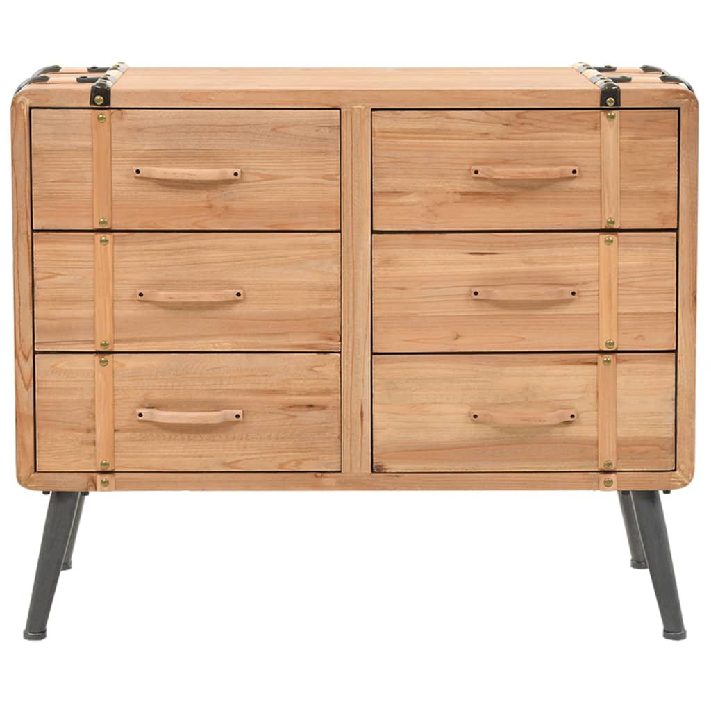 Cajonera De Madera Maciza De Abeto 91x35x73 Cm_1