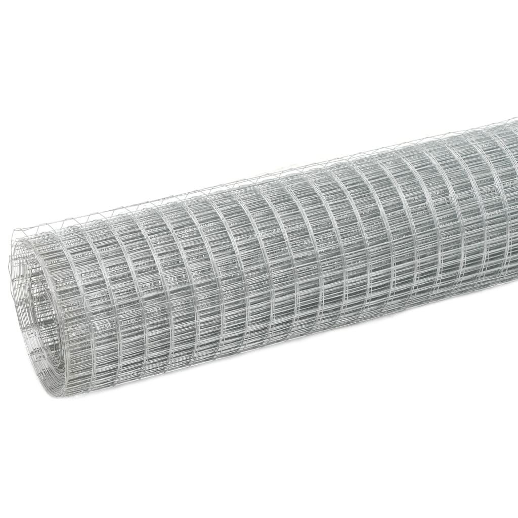 Alambrada De Gallinero Acero Galvanizado Plateada 10x1,5 M / Vetonek_0