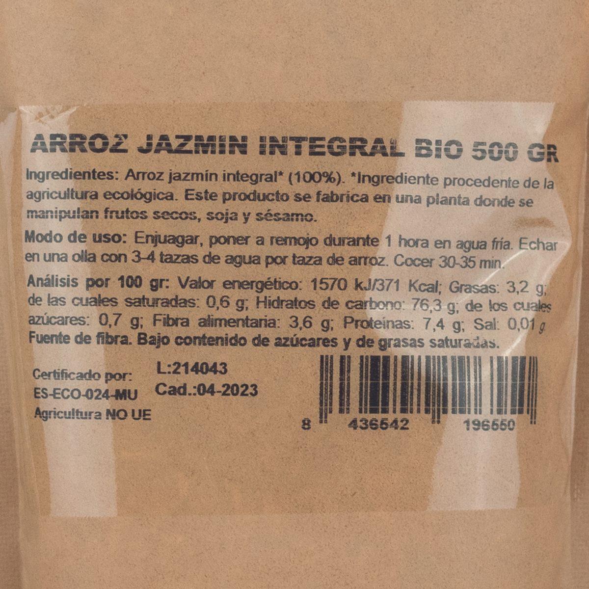 Arroz Jazmín Integral Bio Naturgreen 500 g