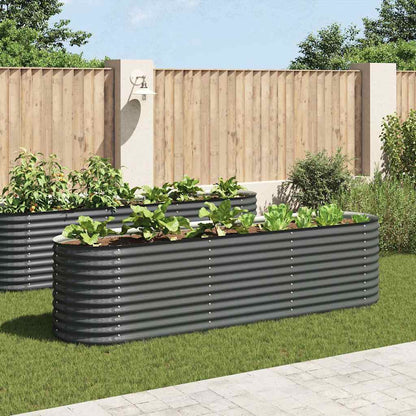 Arriate De Acero Galvanizado Gris 320x80x81 Cm_1