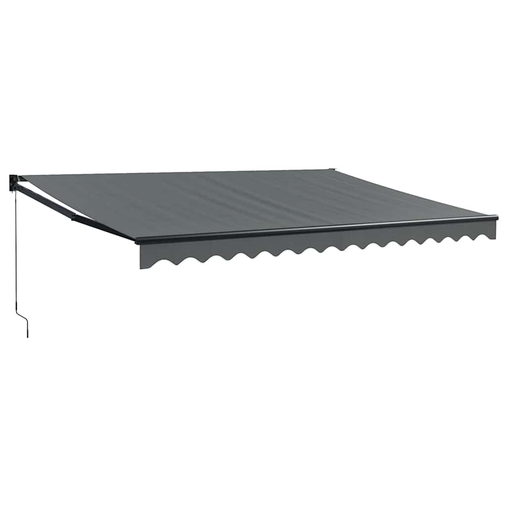 Toldo Retráctil Aluminio Y Tela Gris Antracita 4x3 M_0