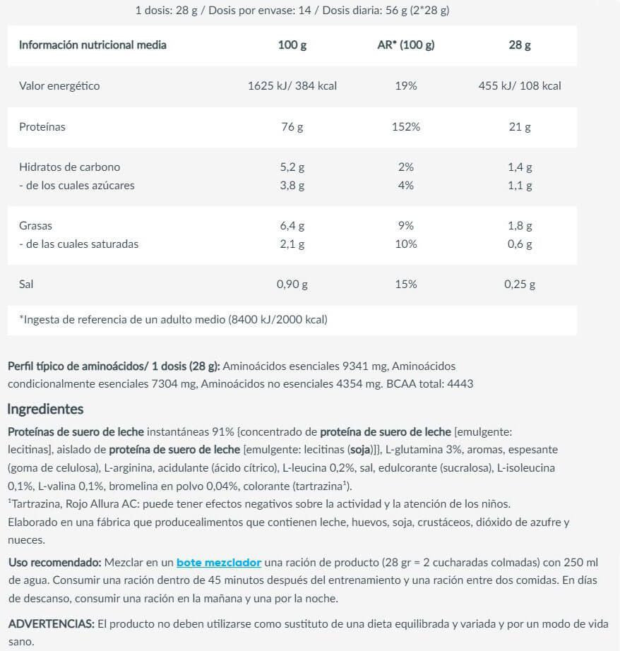 100% Pure Whey - 400g - Platano - Proteina De Suero Whey - Biotech Usa_5