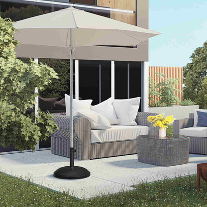 Outsunny Base Para Sombrilla Redonda 25 Kg Soporte De Parasol De Cemento Negro_1