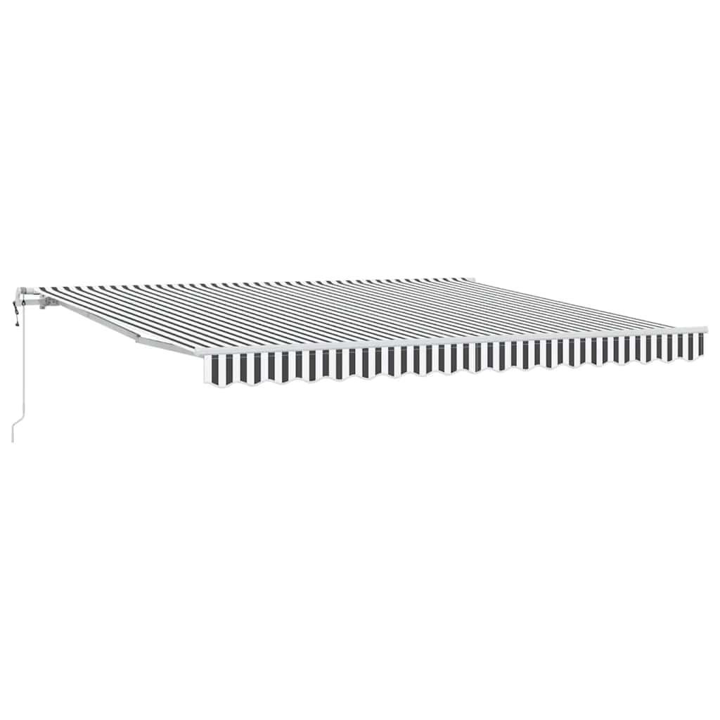 Toldo Retráctil Automático Gris Antracita Y Blanco 400x300 Cm_0