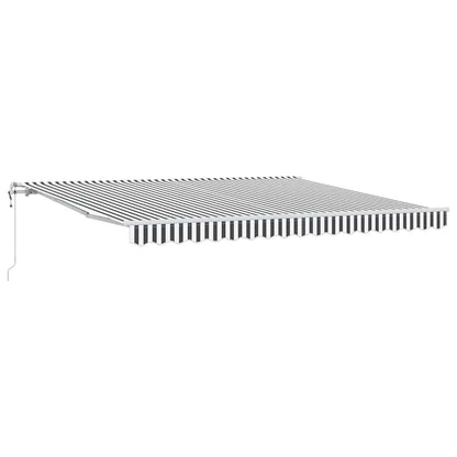 Toldo Retráctil Automático Gris Antracita Y Blanco 400x300 Cm_0