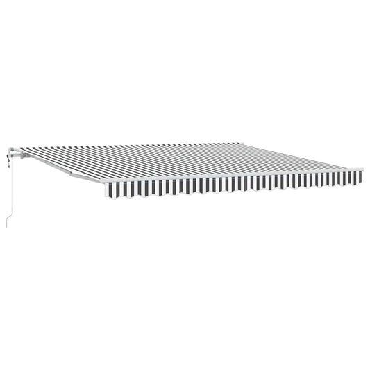 Toldo Retráctil Automático Gris Antracita Y Blanco 400x300 Cm_0