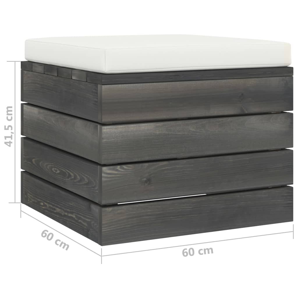 Vidaxl Muebles De Palets De Jardín 12 Pzas Cojines Madera Maciza Pino_2