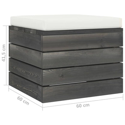 Vidaxl Muebles De Palets De Jardín 12 Pzas Cojines Madera Maciza Pino_2