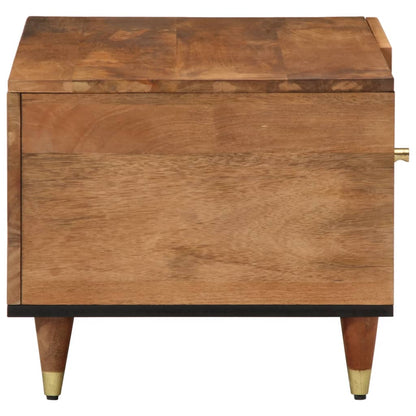 Mesa De Centro De Madera Maciza De Mango 80x50x40 Cm_2