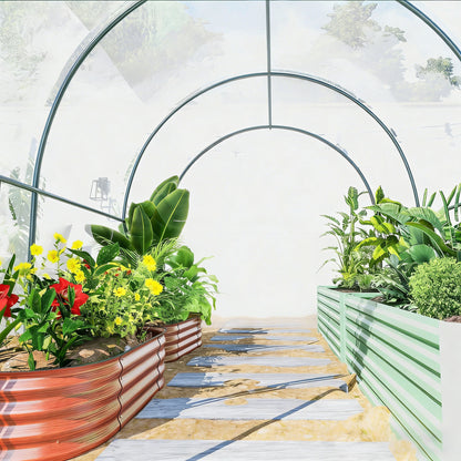 Outsunny Invernadero De Túnel 3x2x2m Con Puerta Enrollable Ventanas Transparente_3