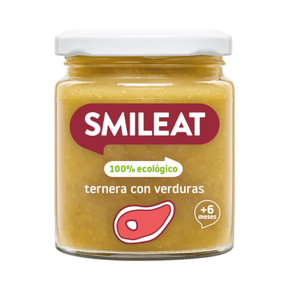 Pack 12x Tarrito BIO ternera y verduras +6 meses Smileat 230g