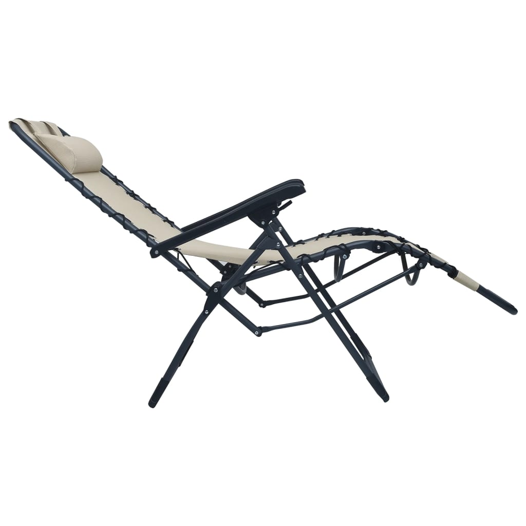 Sillas Plegables 2 Unidades Textilene Crema_4