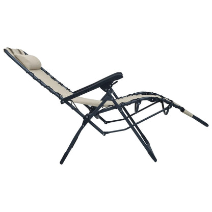 Sillas Plegables 2 Unidades Textilene Crema_4