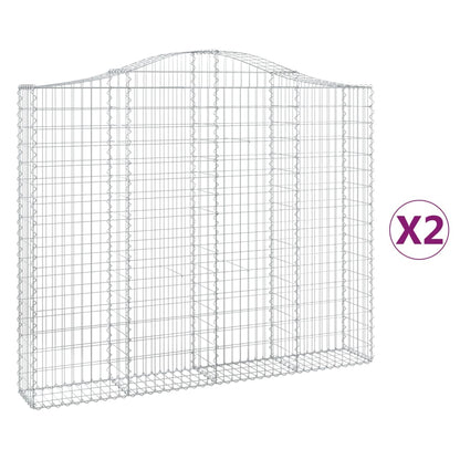 Cestas Gaviones 2 Uds Forma De Arco Hierro 200x30x160/180 Cm_0
