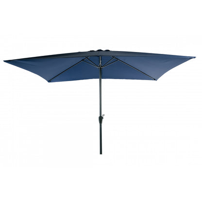 Sombrilla Rectangular Azul 2x3m Aluminio Y Poliéster Con Manivela - Sombrilla Recto - Mobiliario De Jardín_0
