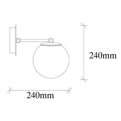 Aplique De Pared, Metal , Negro, 15x24x24, Casquillo E 27 Max 40 W_1