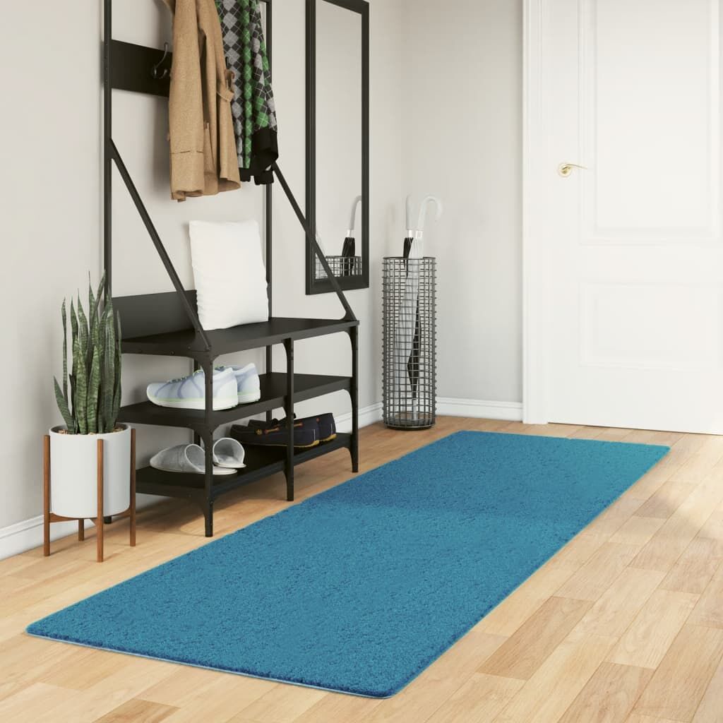 Vidaxl Alfombra De Pelo Corto Oviedo Turquesa 80x250 Cm_1