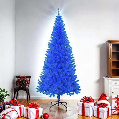 Vidaxl Árbol De Navidad Artificial Con Soporte Pvc Azul 180 Cm_1