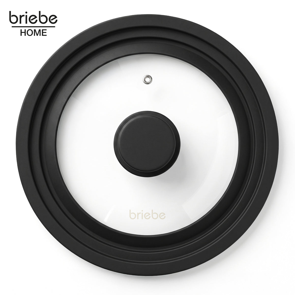 Briebe Totalid Tapa De Sartén Universal Con Borde De Silicona Y Cristal Templado, Multidiámetro 28-30-32_2