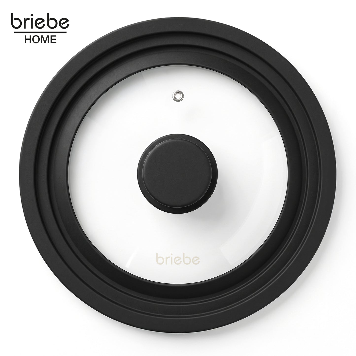 Briebe Totalid Tapa De Sartén Universal Con Borde De Silicona Y Cristal Templado, Multidiámetro 16-18-20 Cm_2