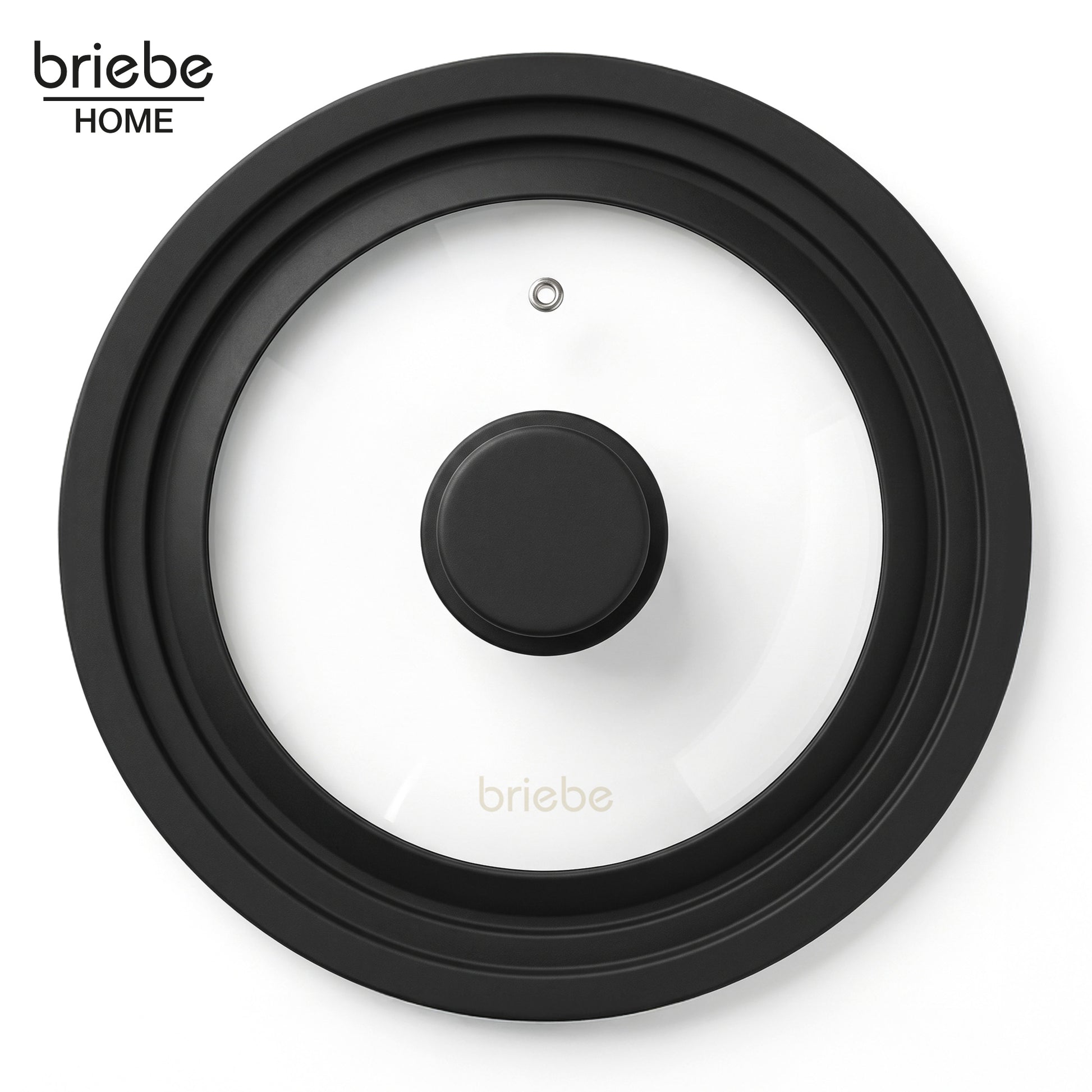 Briebe Totalid Tapa De Sartén Universal Con Borde De Silicona Y Cristal Templado, Multidiámetro 16-18-20 Cm_2