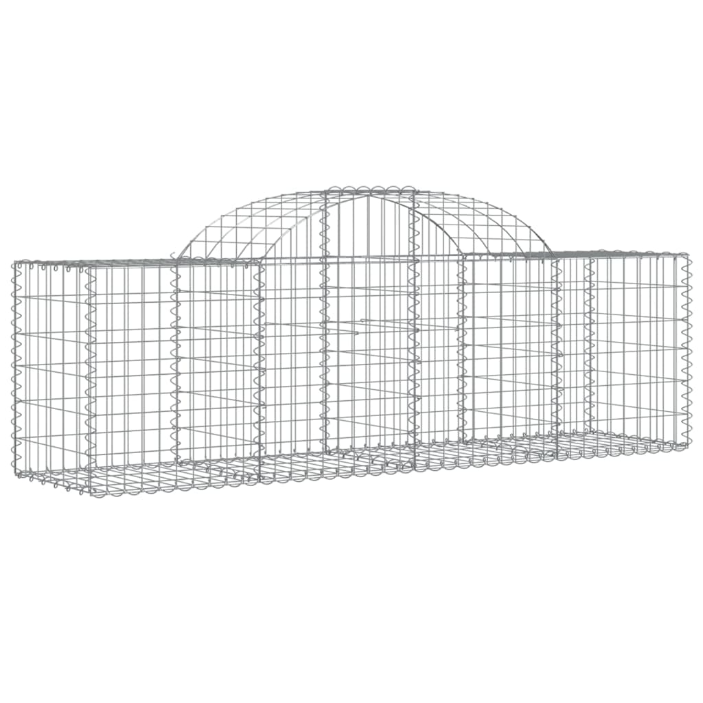 Cestas De Gaviones 40 Uds Forma De Arco Hierro 200x50x60/80 Cm_2