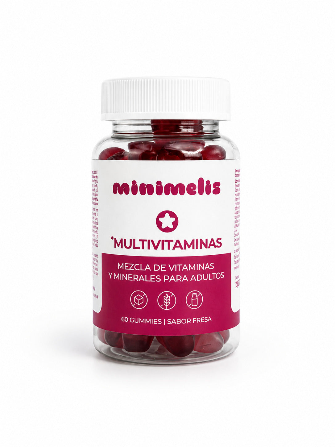 Gominolas Multivitamínico Para Adultos Sabor Fresa 60 Ud_0