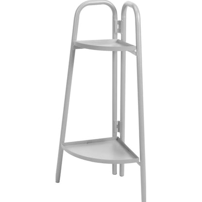 Estanteria Rinconera Acero Plantas Gris Mate Claro