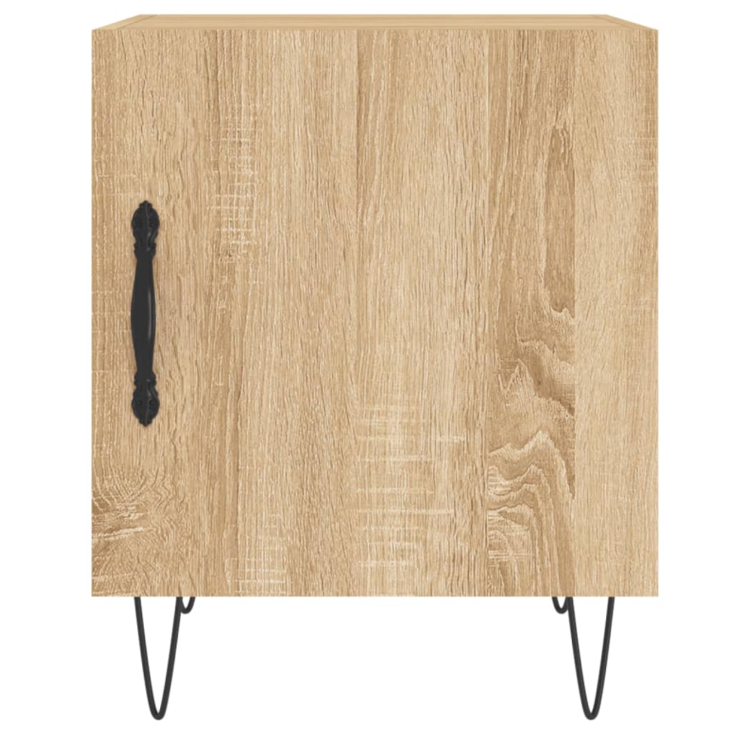 Mesita De Noche Madera De Ingeniería Roble Sonoma 40x40x50 Cm_4