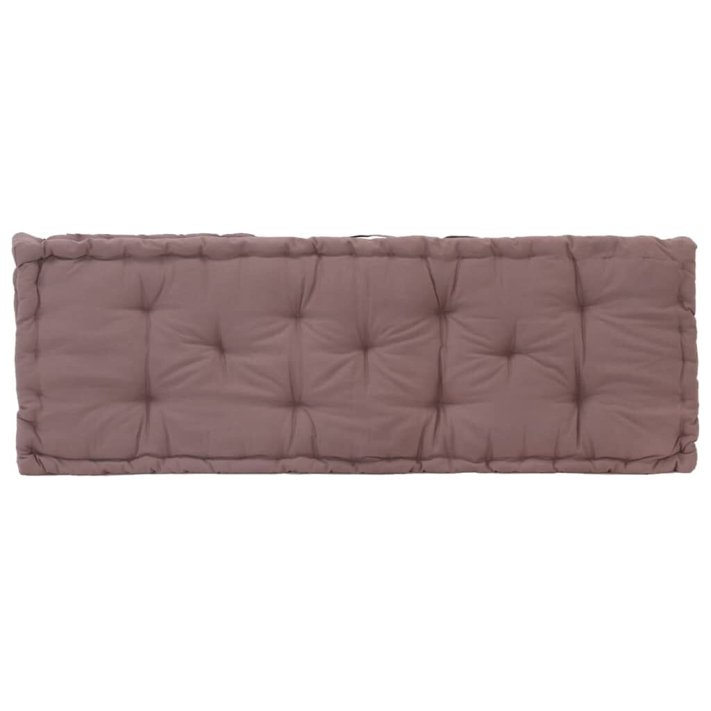 Vidaxl Cojín Para Palés Algodón Gris Taupe 120x40x7 Cm_3