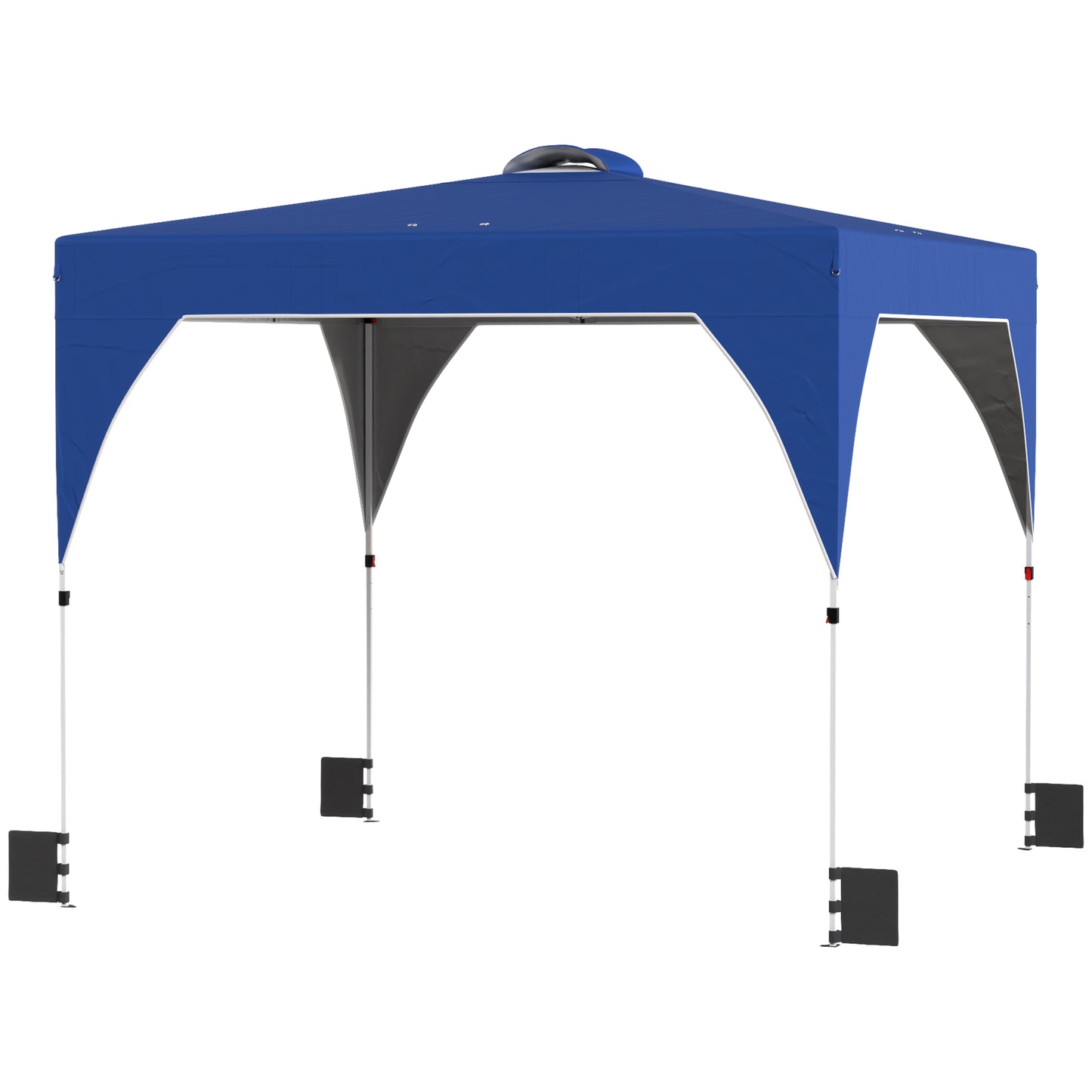 Outsunny Carpa Plegable Pop-up 3x3 M Con Bloqueo Central Altura Ajustable_4