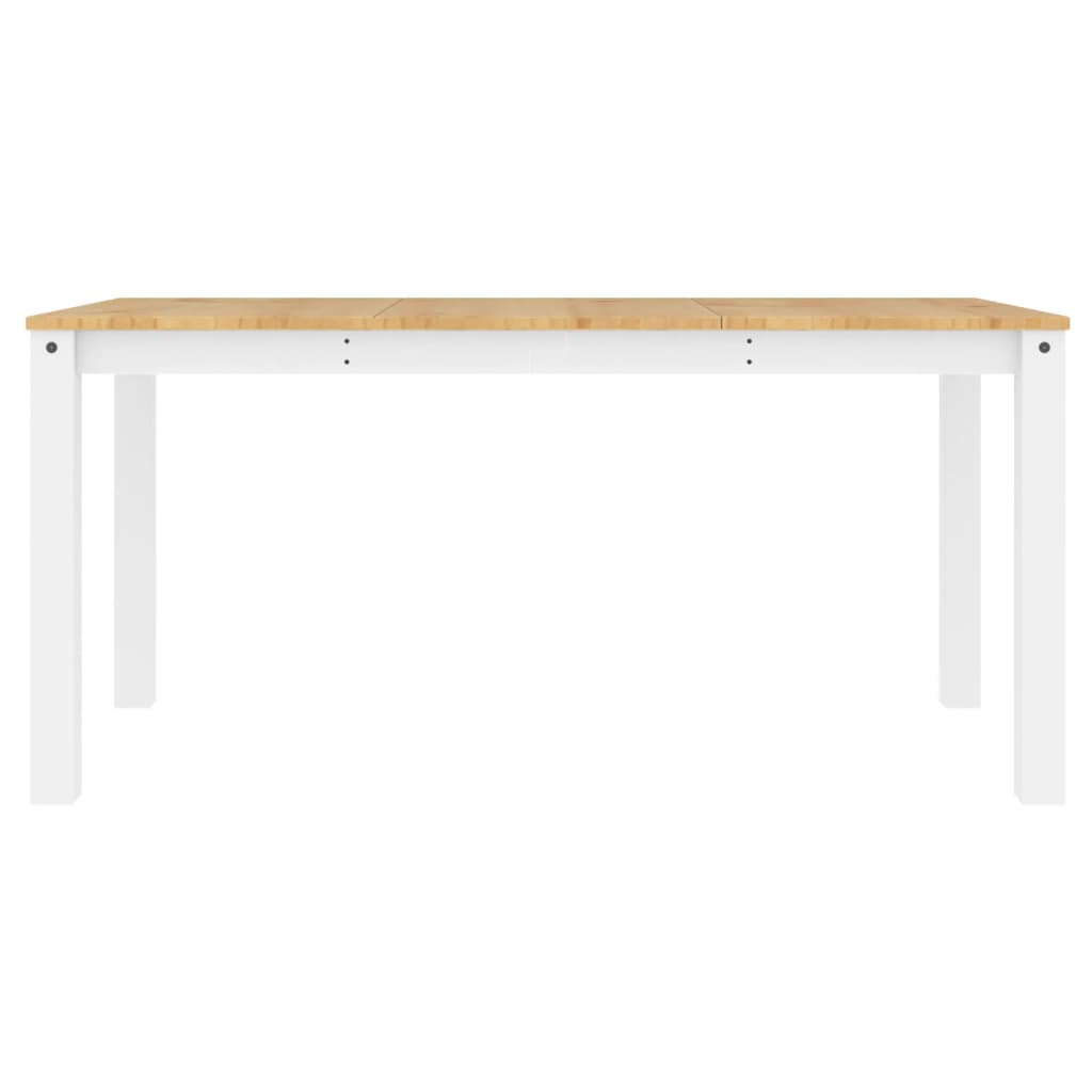 Mesa De Comedor Panama Madera Maciza Pino Blanco 160x80x75 Cm_2