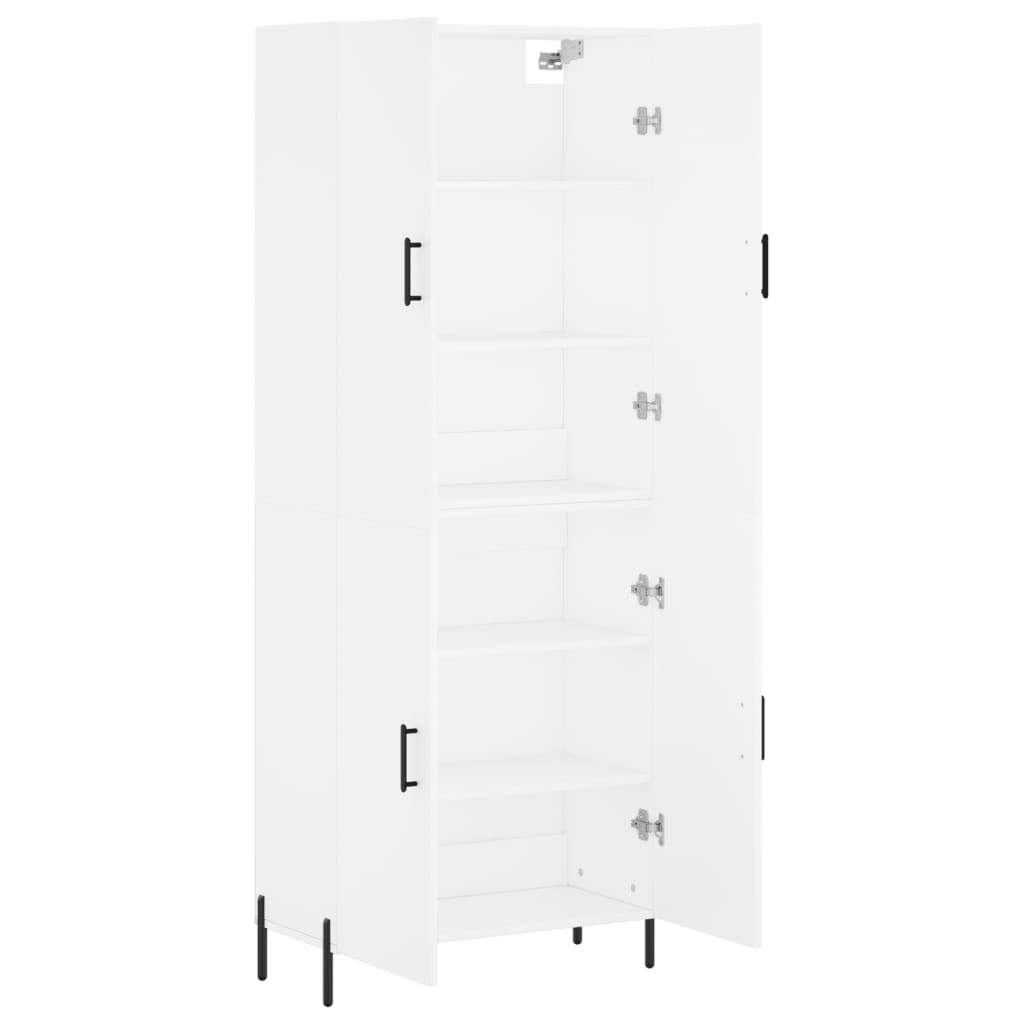Aparador Alto Madera Contrachapada Blanco 69,5x34x180 Cm_3