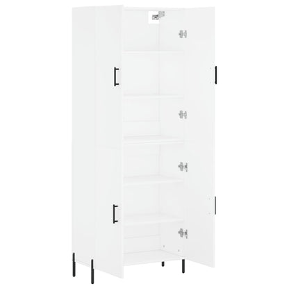 Aparador Alto Madera Contrachapada Blanco 69,5x34x180 Cm_3