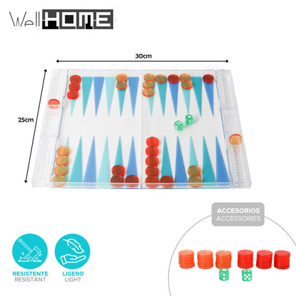 Well Home - Juego De Backgammon Transparente