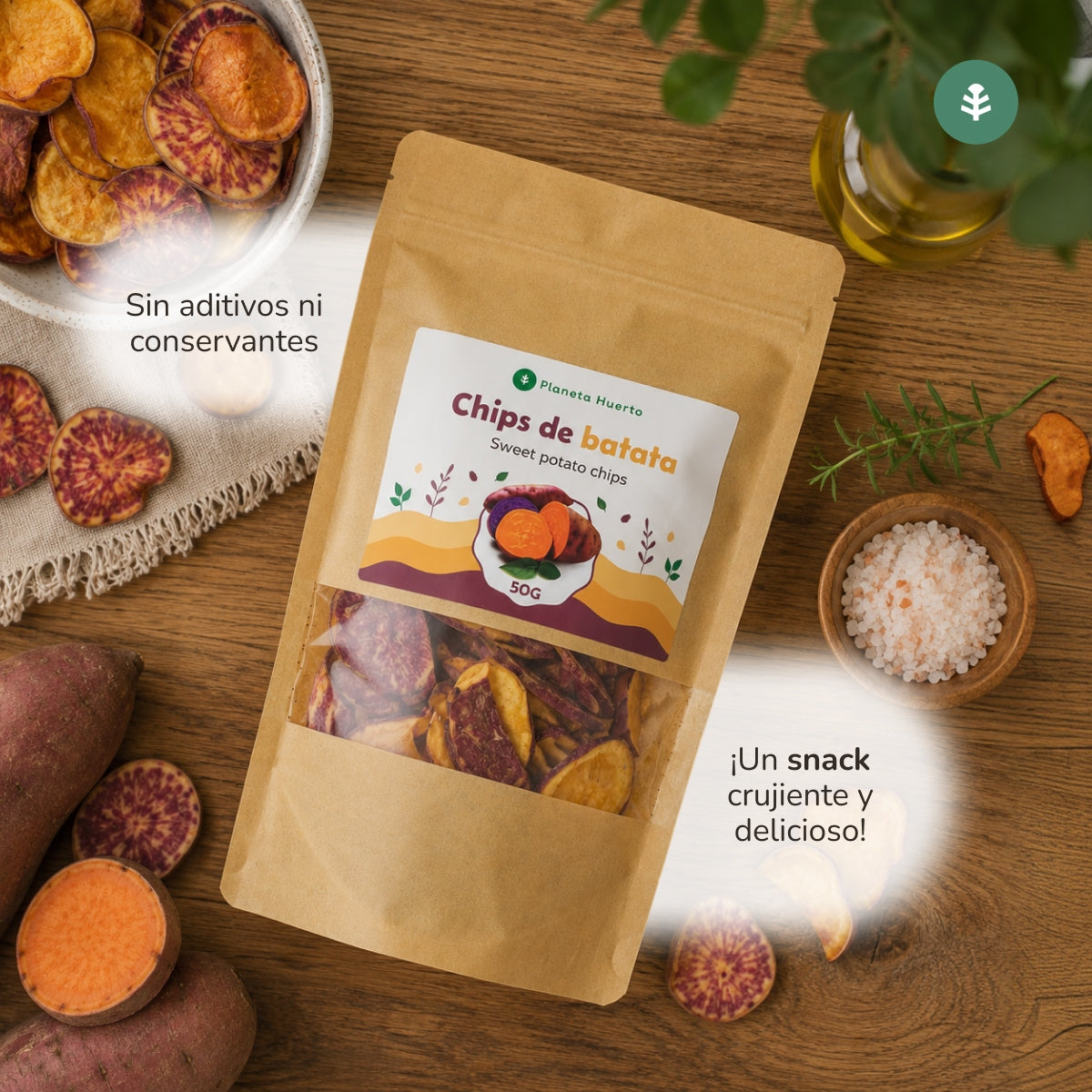 Chips de batata Planeta Huerto 50 g