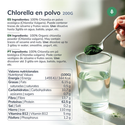 Alga Chlorella en polvo ECO Planeta Huerto 200 g