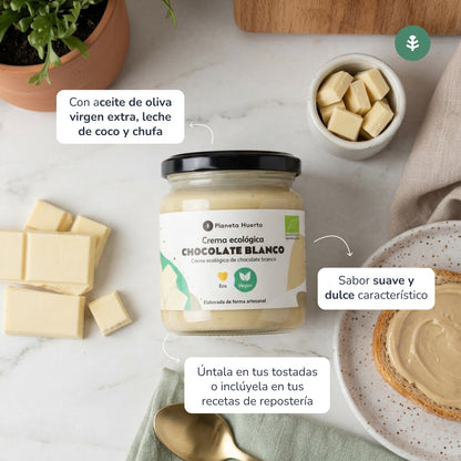 Crema de chocolate blanco vegano ECO Planeta Huerto 230 gr