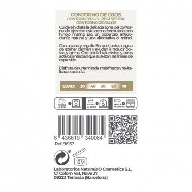 Contorno Ojos Reafirmante Hinojo, NaturaBio Cosmetics, 50 ml