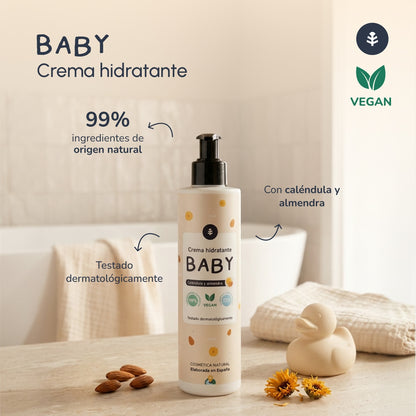 Crema hidratante infantil Caléndula y Almendra Planeta Huerto 250 ml