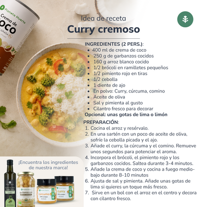 Crema de coco para cocinar ECO Planeta Huerto 400 ml