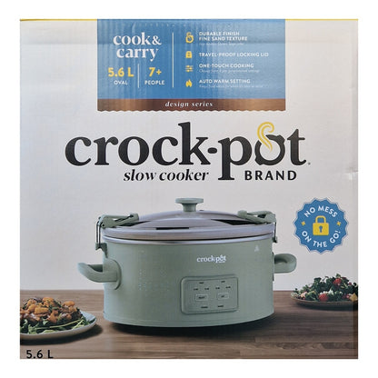 Crock-Pot Olla de Presión Lenta Digital 5,6L Cook &amp; Carry 7+personas CSC124X