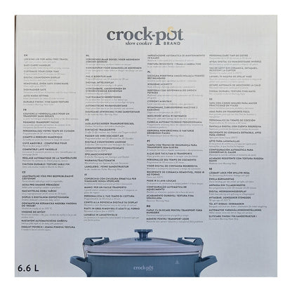 Crock-Pot Olla de Presión Lenta Digital 6,6L Cook &amp; Carry 9+personas CSC123X