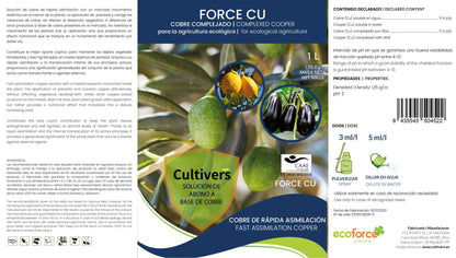Cultivers Gluconato De Cobre. Abono Fertilizante Con Efecto Fungicida De Cobre Ecológico De 1 L Que Mejora El…_2
